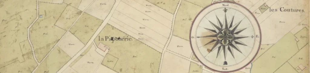 Détail du domaine de La Paponerie sur l'Atlas de Dutreix de 1815